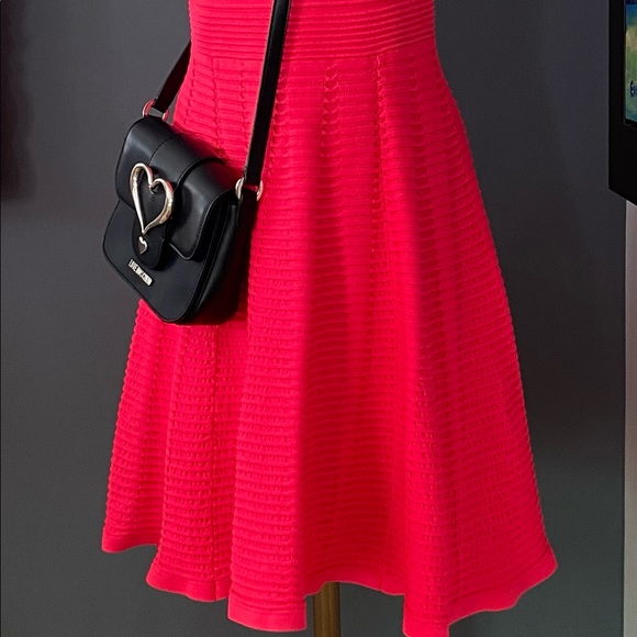 πππ TED BAKER LONDON FIT & FLARE BRIGHT PINK DRESS SIZE 3 TB. SIZE 6/8 πππ - Picture 5 of 11
